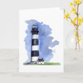 Bodie Island Lighthouse blank greeting card Karte (Gelbe Blume)