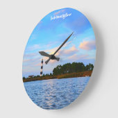 Bodie Island Lighthouse Große Wanduhr (Winkel)