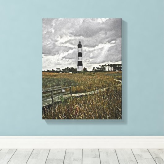 Bodie Island Lighthouse Leinwanddruck (Insitu (Holzboden))