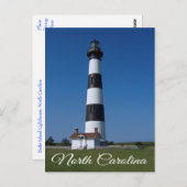 Bodie Island Lighthouse, Nags Head North Carolina Postkarte (Vorne/Hinten)