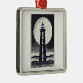 Bodie Island Lighthouse North Carolina Moon Ornament Aus Metall (Rechts)