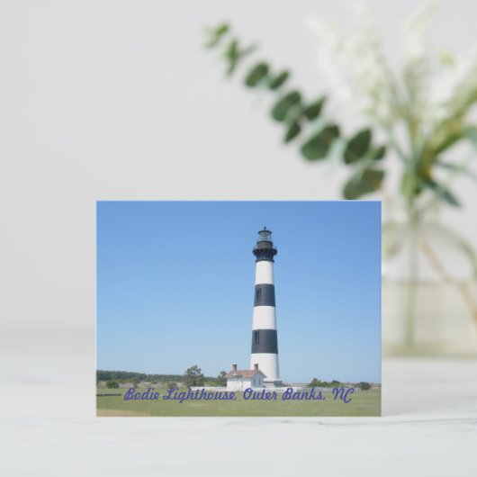 Bodie Island Lighthouse OBX North Carolina Postkarte (Stehend Vorderseite)