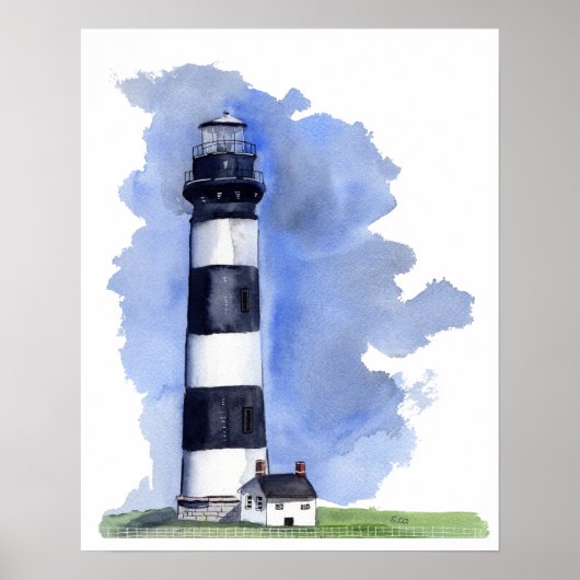 Bodie Island Lighthouse Painting Poster (Vorne)