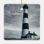 Bodie Island Lighthouse Schwarzweiß Keramikornament (Rückseite)
