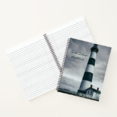 Bodie Island Lighthouse Schwarzweiß Notizblock (Innenseite)
