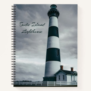 Bodie Island Lighthouse Schwarzweiß Notizblock