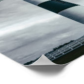 Bodie Island Lighthouse Schwarzweiß Poster (Ecke)