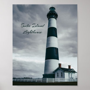 Bodie Island Lighthouse Schwarzweiß Poster