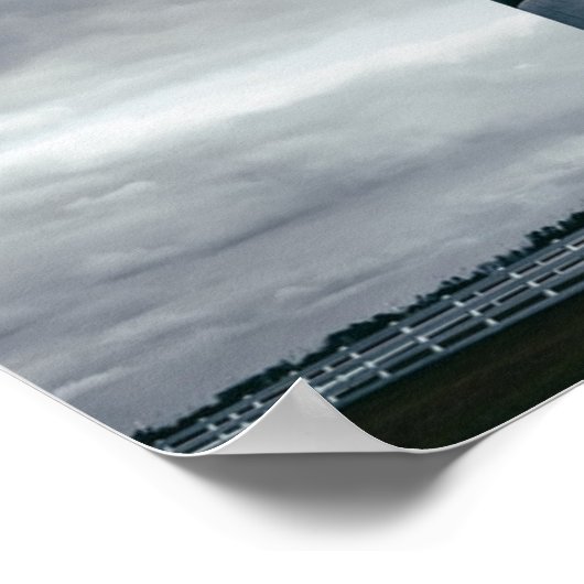 Bodie Island Lighthouse Schwarzweiß Poster (Ecke)