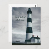 Bodie Island Lighthouse Schwarzweiß Postkarte (Vorne/Hinten)