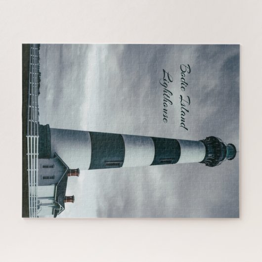 Bodie Island Lighthouse Schwarzweiß Puzzle (Horizontal)
