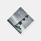 Bodie Island Lighthouse Schwarzweiß Serviette (Ecke)