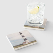 Bodie Island Lighthouse Steinuntersetzer (Seitenansicht)