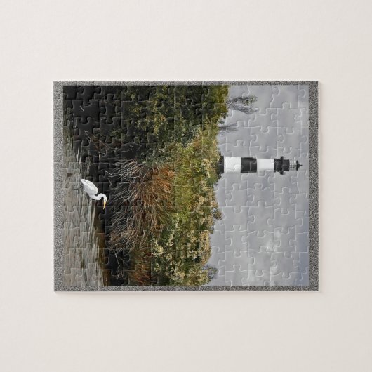 Bodie Island Lighthouse with Egret Puzzle (Horizontal)