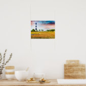 Bodie Lighthouse Äußere Banken Nord Carolina Art Poster (Küche)