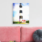 Bodie Lighthouse Wasserfarbe von Mary Dunham Walte Leinwanddruck (Insitu (Wohnzimmer))