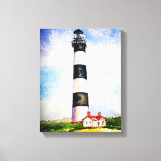 Bodie Lighthouse Wasserfarbe von Mary Dunham Walte Leinwanddruck