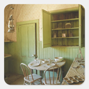 Bodie State Historic Park, Kalifornien, USA Quadratischer Aufkleber