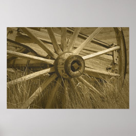Bodie Wagon Wheel Sepia Poster 2 (Vorne)
