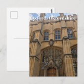 Bodleian Library Eingang, Oxford Postkarte (Vorne/Hinten)