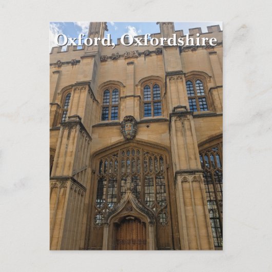Bodleian Library Eingang, Oxford Postkarte (Vorderseite)