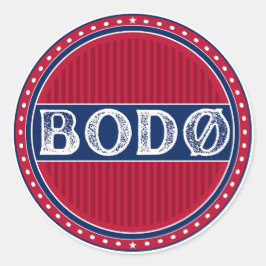Bodø City Pride Emblem – Norwegische Identität Runder Aufkleber