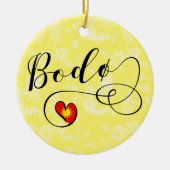 Bodø Flaggenherz, Norwegen, Bodö Keramik Ornament (Vorne)