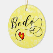 Bodø Flaggenherz, Norwegen, Bodö Keramik Ornament (Links)