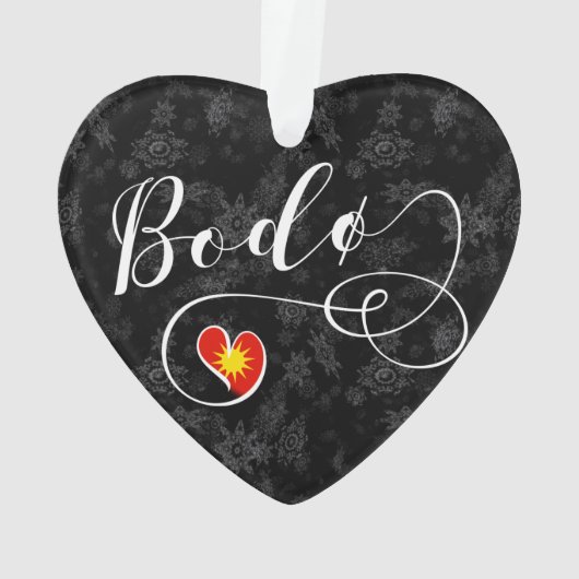 Bodø Flaggenherz, Norwegen, Bodö Ornament (Rückseite)