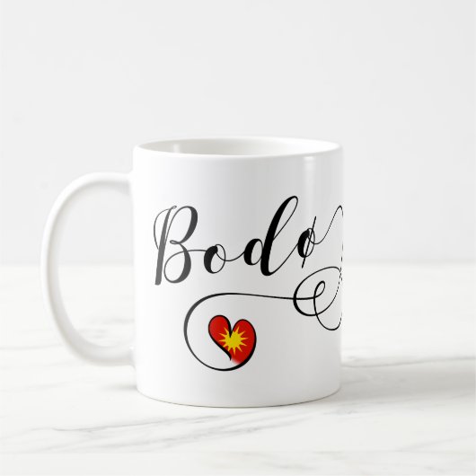 Bodø Flaggenherz, Norwegen, Bodö Tasse (Links)