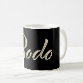 Bodo Name whitegold Tasse Teetasse Kaffeetasse (VorderseiteRechts)