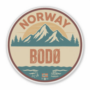 Bodø, Norge Norwegen Aufkleber