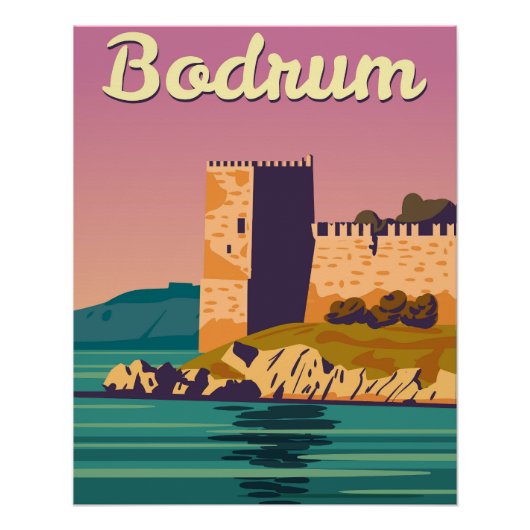 Bodrum Castle retro poster, Kurort Türkei Poster (Vorderseite)