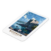 Bodrum Castle Turkey Vintage Art Magnet (Linke Seite)