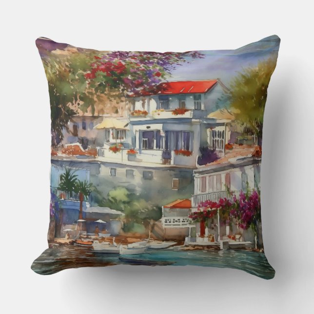 Bodrum Houses Kissen (Vorderseite)