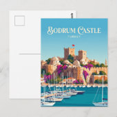 Bodrum-Schloss Türkei Postkarte (Vorne/Hinten)