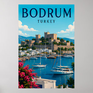 Bodrum Türkei Ägäische Küste Mittelmeer Sommer Poster