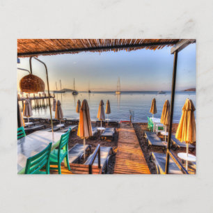 Bodrum Turkey Beach Club Dawn Feiertagspostkarte