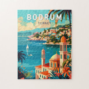 Bodrum Turkey Reisen Art Vintag Puzzle