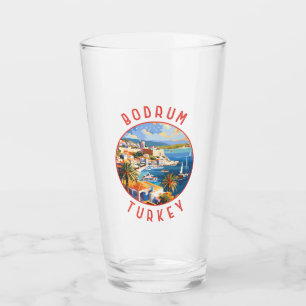 Bodrum Turkey Retro Distressed Circle Glas