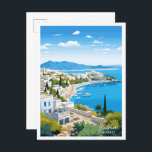 Bodrum Turkey Travel Vintag Illustration Postkarte<br><div class="desc">Bodrum Turkey Vintage Illustration</div>