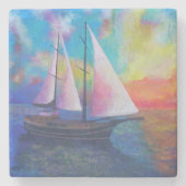 Bodrum Turquoise Coast Gulet Cruise Steinuntersetzer (Vorderseite)