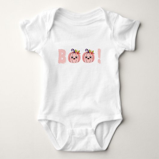 Body Baby Halloween - "BOO Kawaii" Rose Pastel Baby Strampler (Vorderseite)