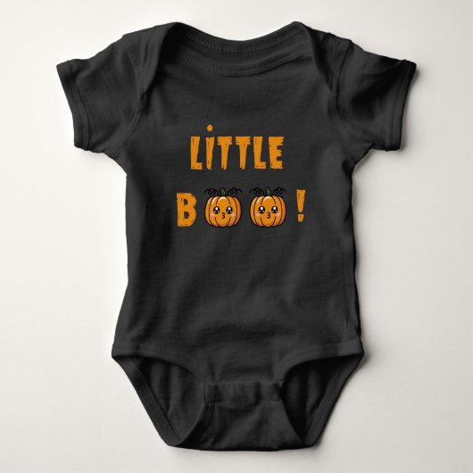 Body Baby Halloween - Little BOO Noir Kawaii Baby Strampler (Vorderseite)