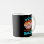 Body Bacon Fat Pig Funny Niedlich Vintag Kaffeetasse (VorderseiteRechts)