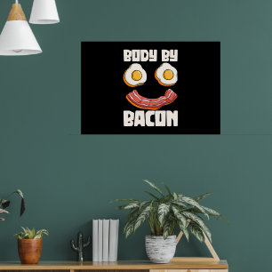 Body Bacon Grillen Grill Barbecue Schweinefleisch Poster