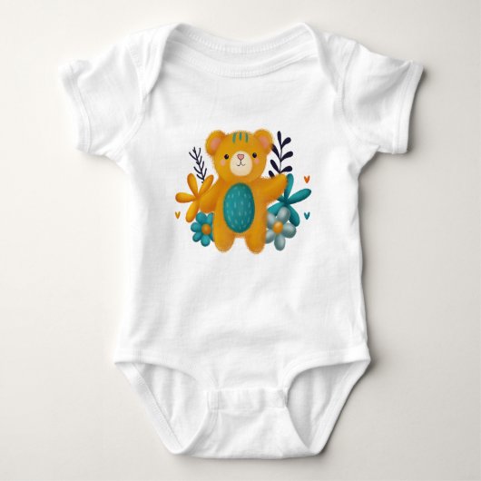Body Bebê Personalizado – Ursinho Fofinho e Alegre Baby Strampler (Vorderseite)
