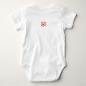 Body bébé So Cute lapin mignon et fleurs roses Baby Strampler (Rückseite)