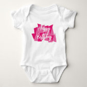 Body bebé texto editable baby strampler (Vorderseite)