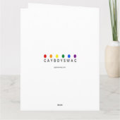 Body Builder Bulges Hot Typ Greetings Card Karte (Rückseite)